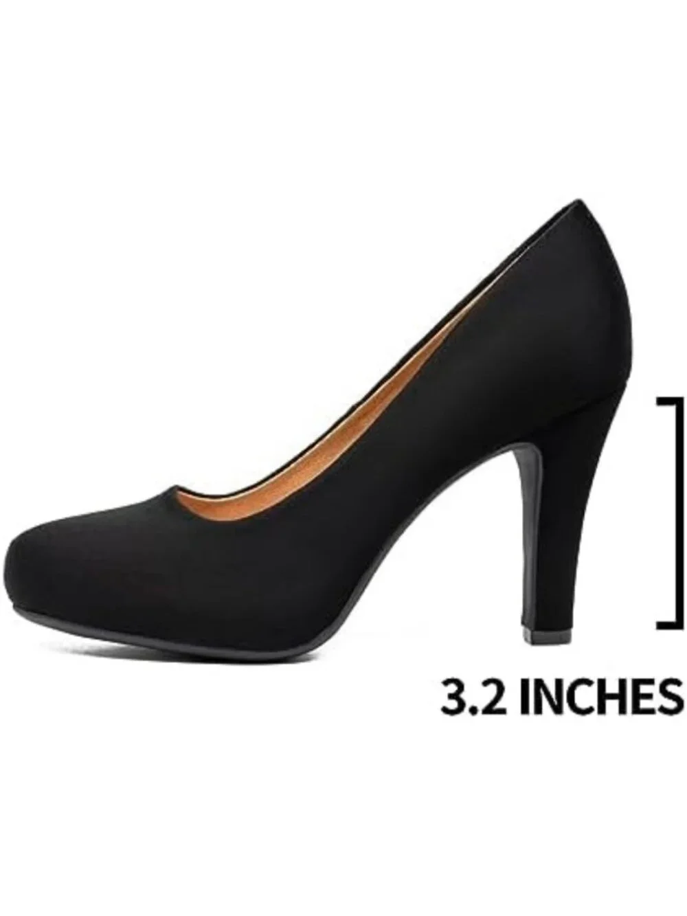 Stylish Platform High Heels - Black, White, Brown & Nude - 3.2